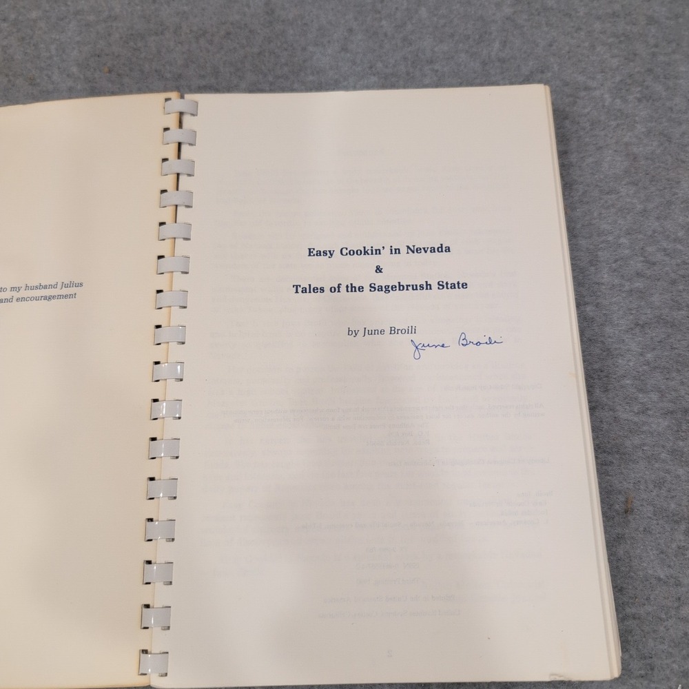 Easy Cookin in Nevada Tales of the Sagebrush State June Broili Signed 1990 VG - Picture 2 of 3